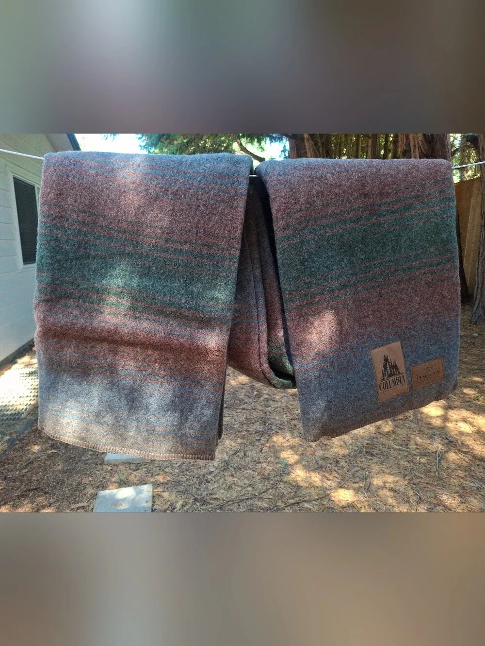 Pendleton x Columbia Wool Blanket Yakima Camp Twin Striped NEW